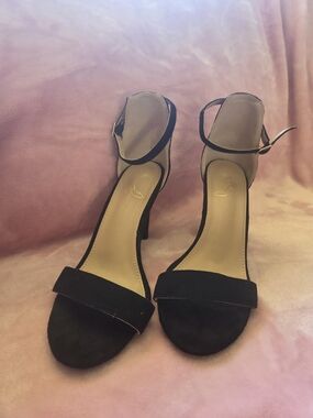 Women’s Black Ankle-Strap Stiletto Heels